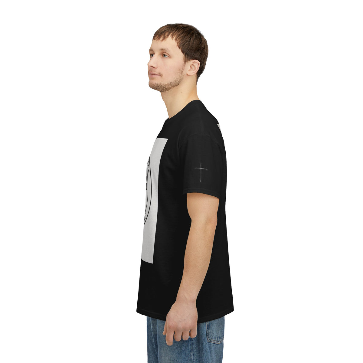 Christian Son & Heir T-Shirt — 'Adopted by Grace' Faith Tee with Jesus Prayer Design