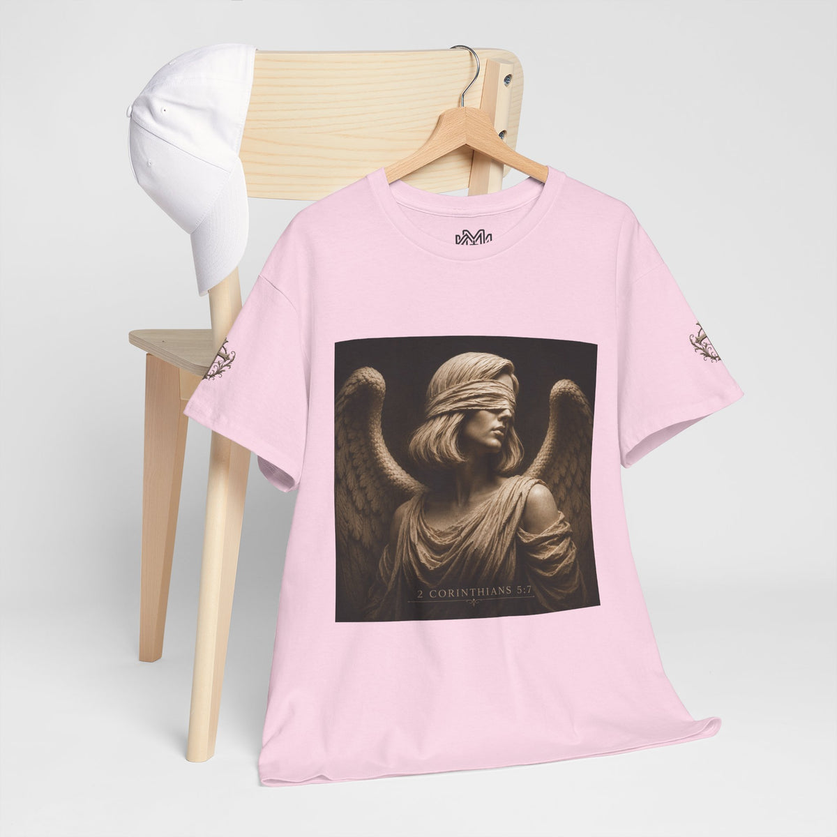 Angel Graphic Tee — "Walk by Faith, Not by Sight" Inspirational T‑Shirt