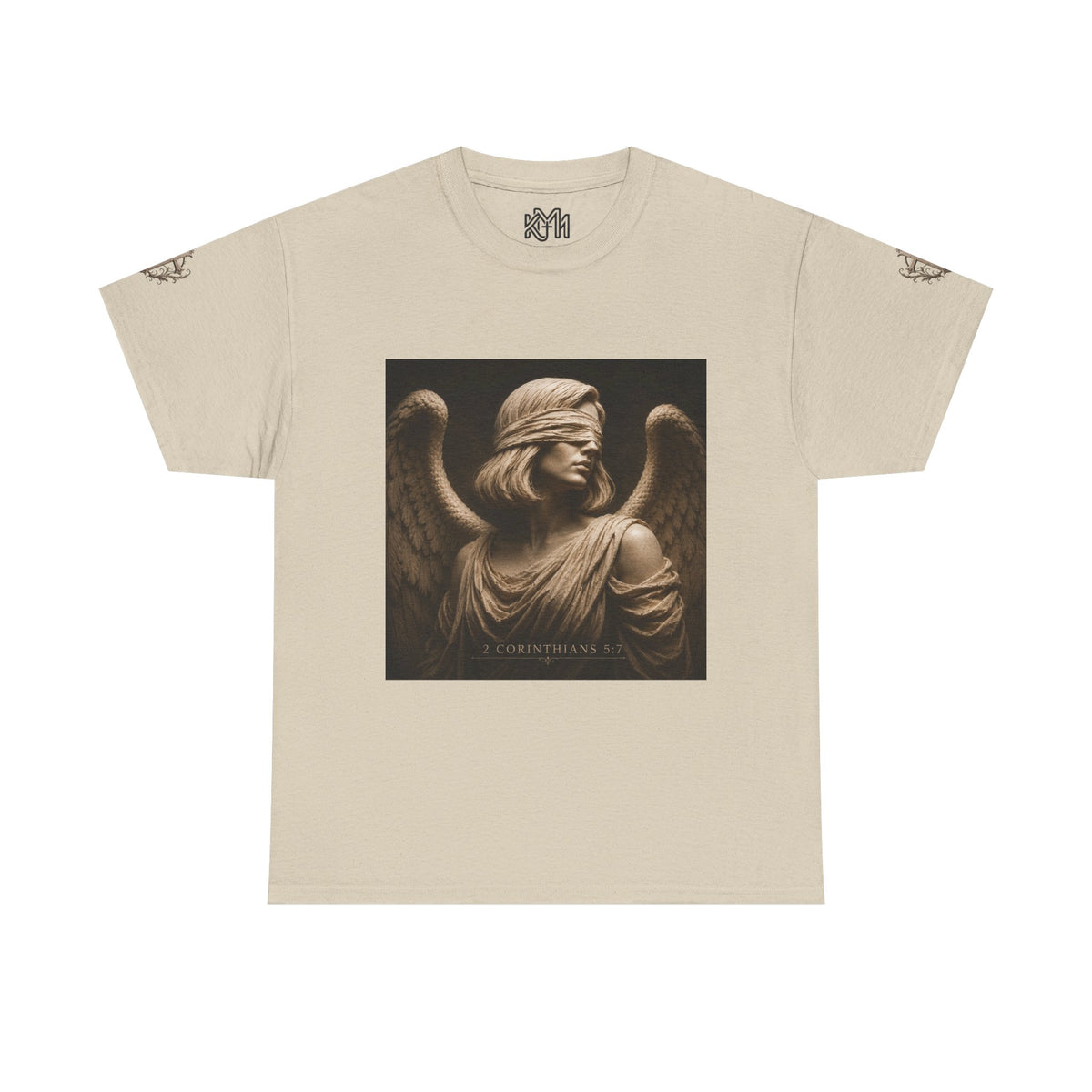 Angel Graphic Tee — "Walk by Faith, Not by Sight" Inspirational T‑Shirt