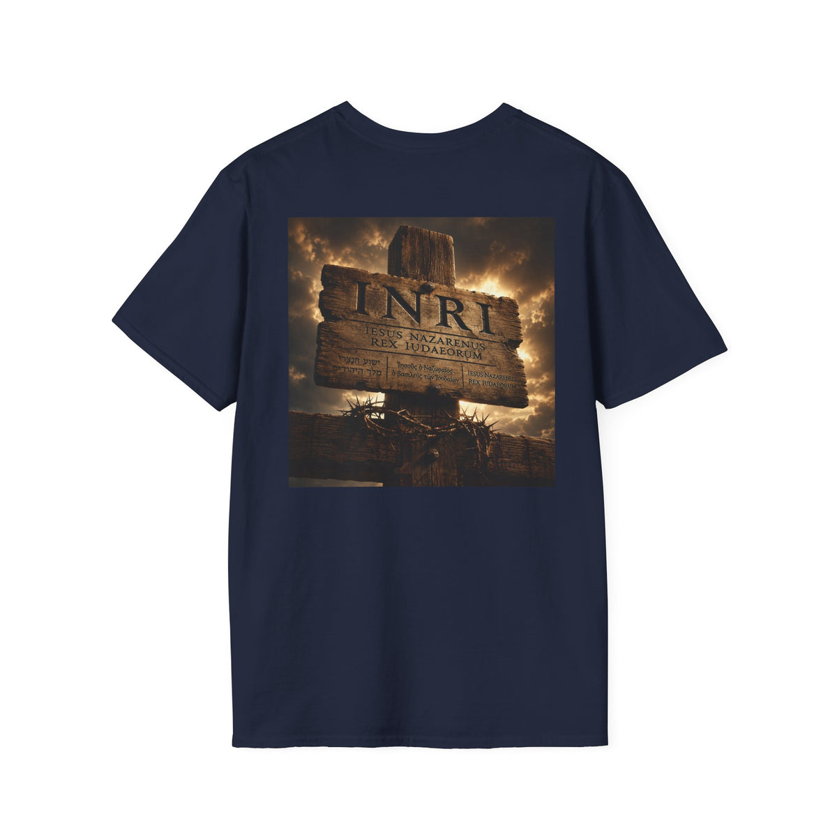 Fiery Cross Christian T-Shirt — Glowing Resurrection Design