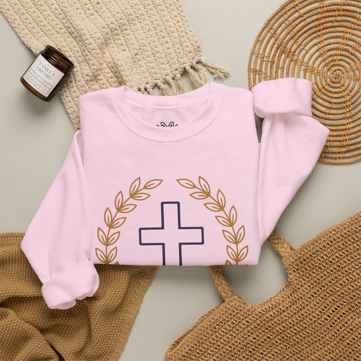 Agape Cross Crewneck Sweatshirt — Christian Faith Pullover