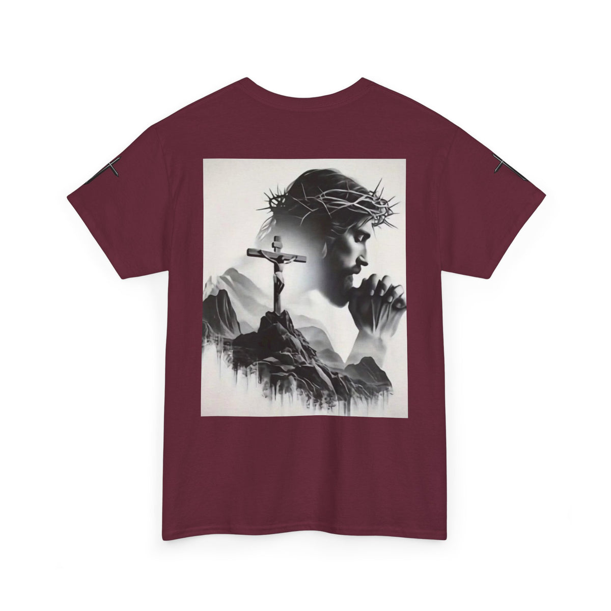 Christian Son & Heir T-Shirt — 'Adopted by Grace' Faith Tee with Jesus Prayer Design