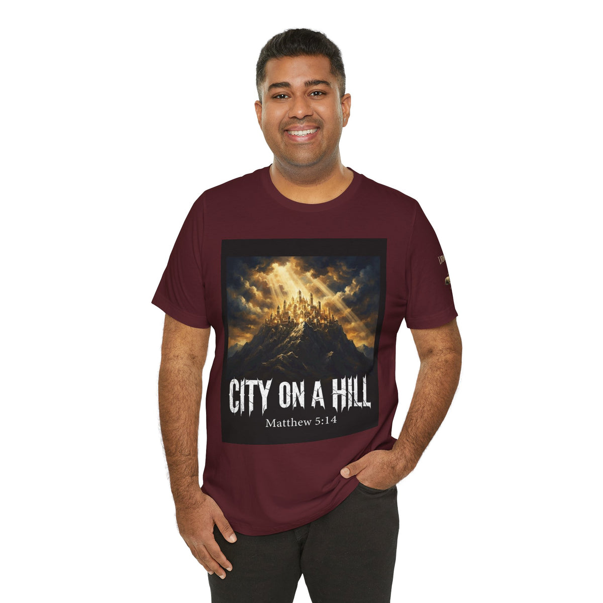 City on a Hill T-Shirt — Matthew 5:14 Christian Faith Tee