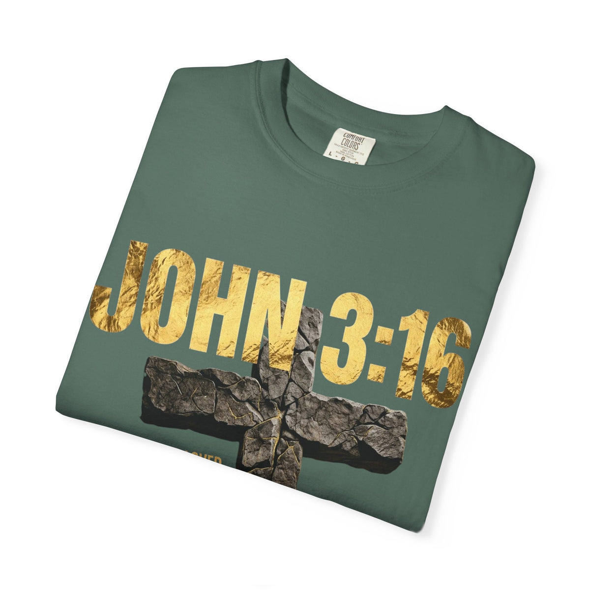 John 3:16 Cross T-Shirt — Christian Faith Scripture Tee