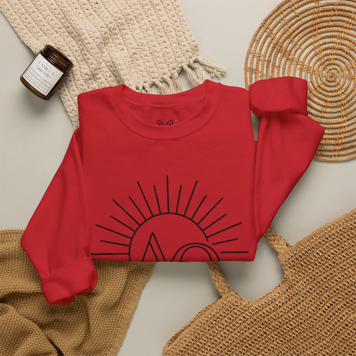Alpha & Omega Crewneck Sweatshirt — Revelation 22:13 Christian Graphic Pullover